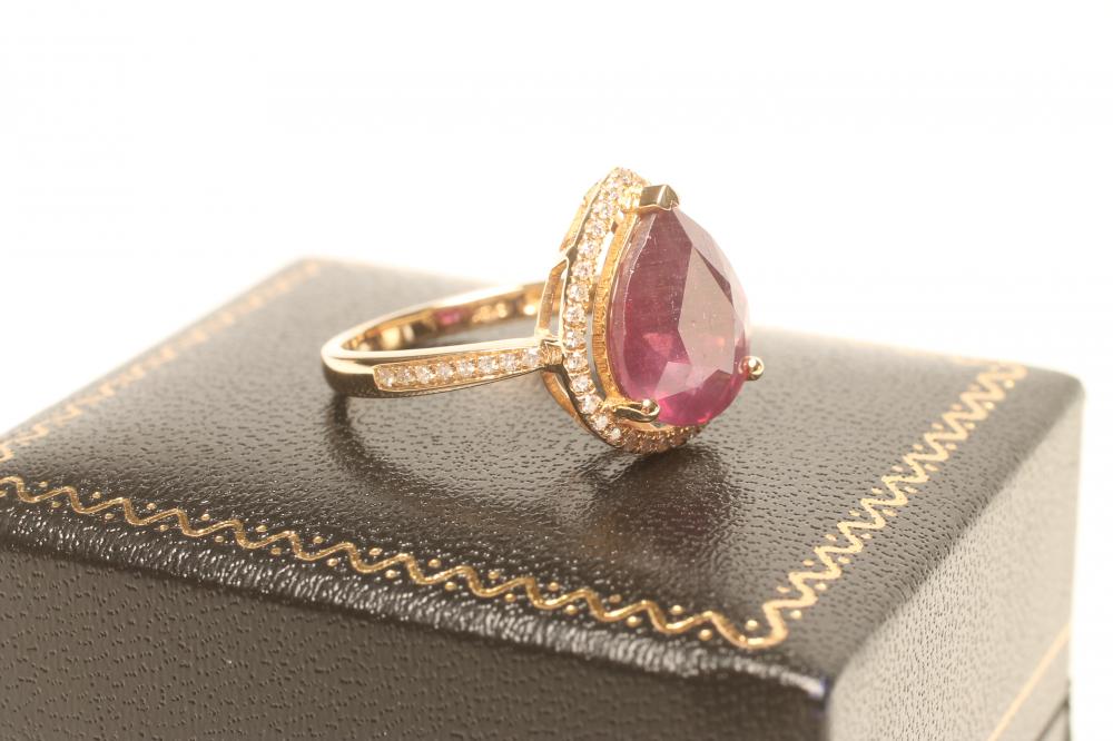 A RUBY AND DIAMOND DRESS RING Image