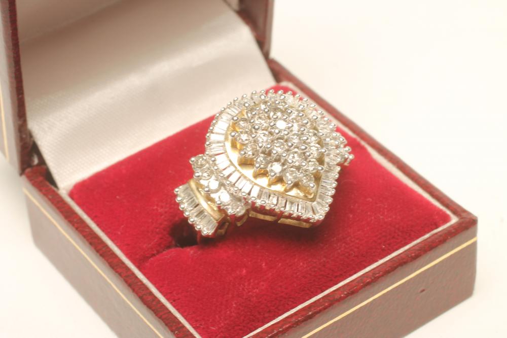 A DIAMOND COCKTAIL RING Image