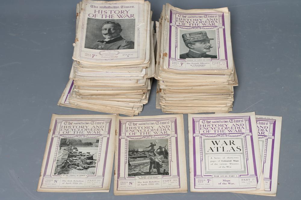 A LARGE COLLECTION OF THE TIMES "HISTORY AND ENCYCLOPAEDIA OF THE WAR" Image