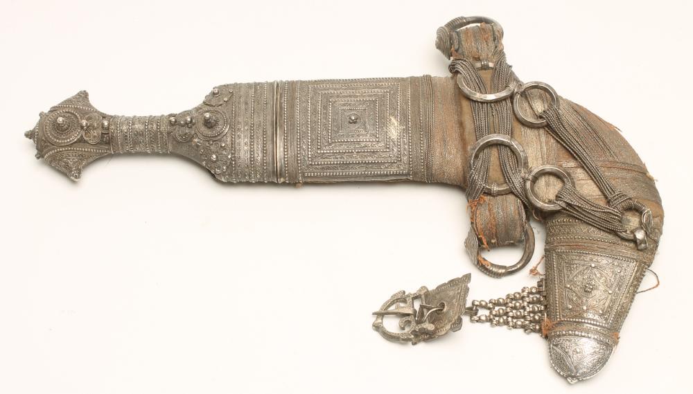 A SILVER MOUNTED JAMBIYA DAGGER Image