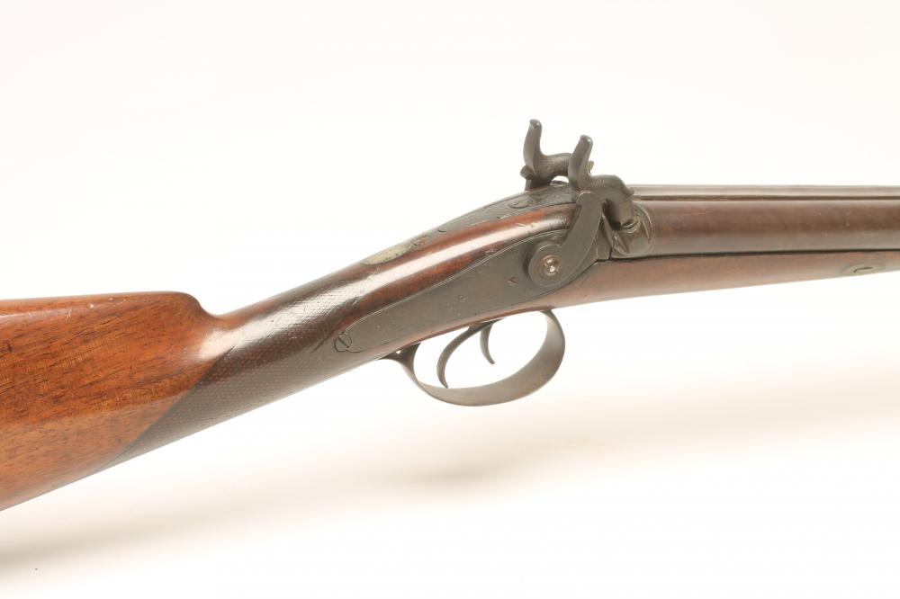 A J. BLANCH DOUBLE BARRELLED PERCUSSION SHOTGUN Image