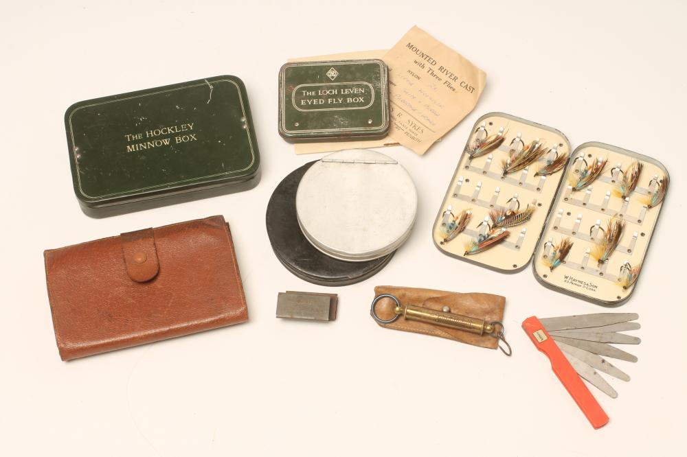 A BLACK JAPANNED FLY BOX by W. Haynes & Sons Image