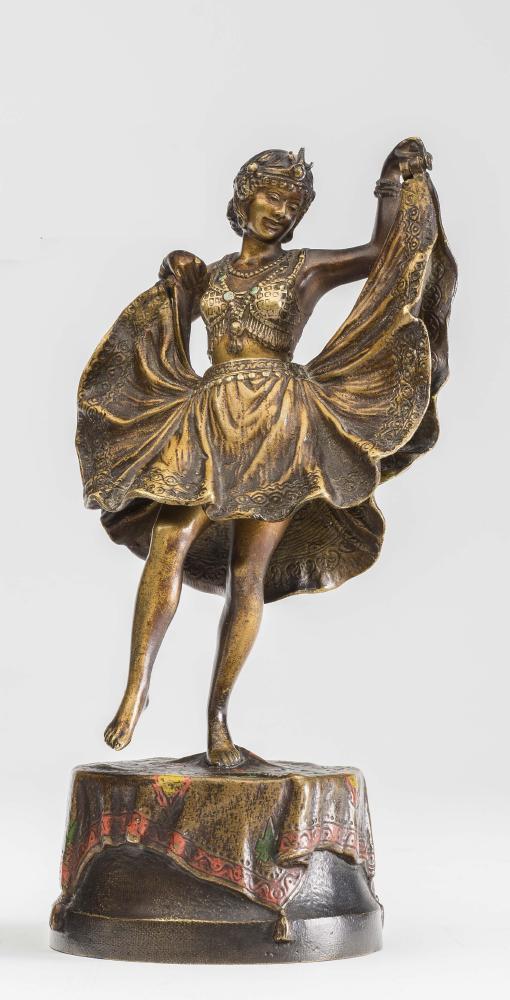 AN AUSTRIAN COLD PAINTED BRONZE by Franz Bergman Image