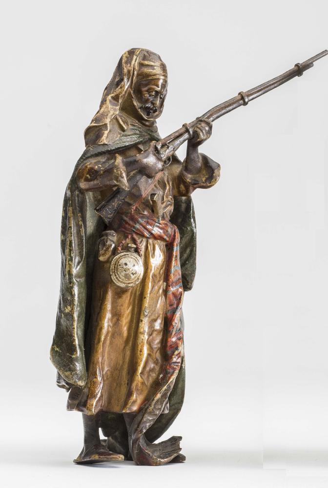AN AUSTRIAN COLD PAINTED BRONZE by Franz Bergman Image