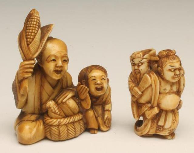A JAPANESE IVORY NETSUKE Image
