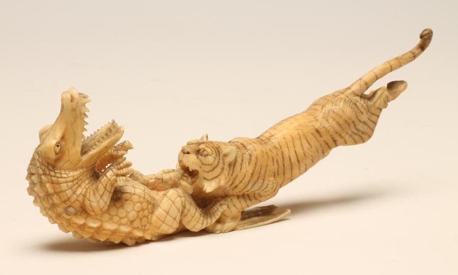 A JAPANESE ONE PIECE IVORY MODEL Image