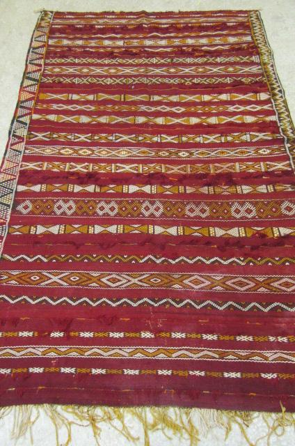 A PERSIAN WOOL STRIPED KILIM Image