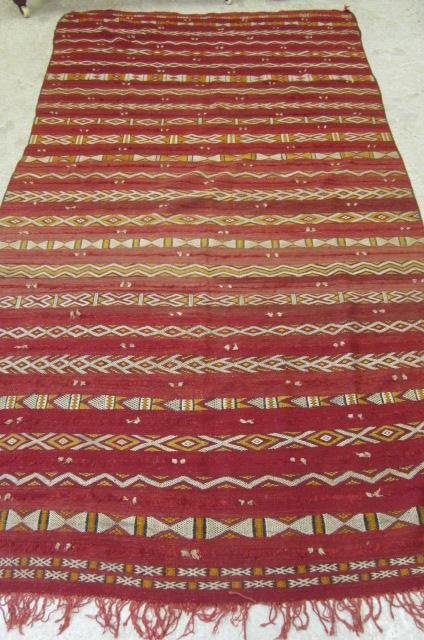 A PERSIAN WOOL STRIPED KILIM Image