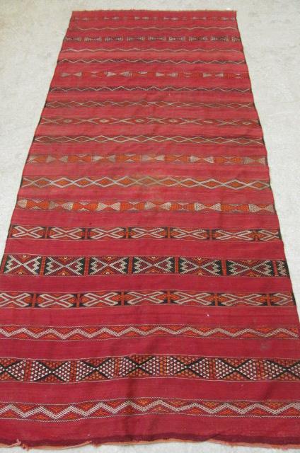 A PERSIAN WOOL STRIPED KILIM Image