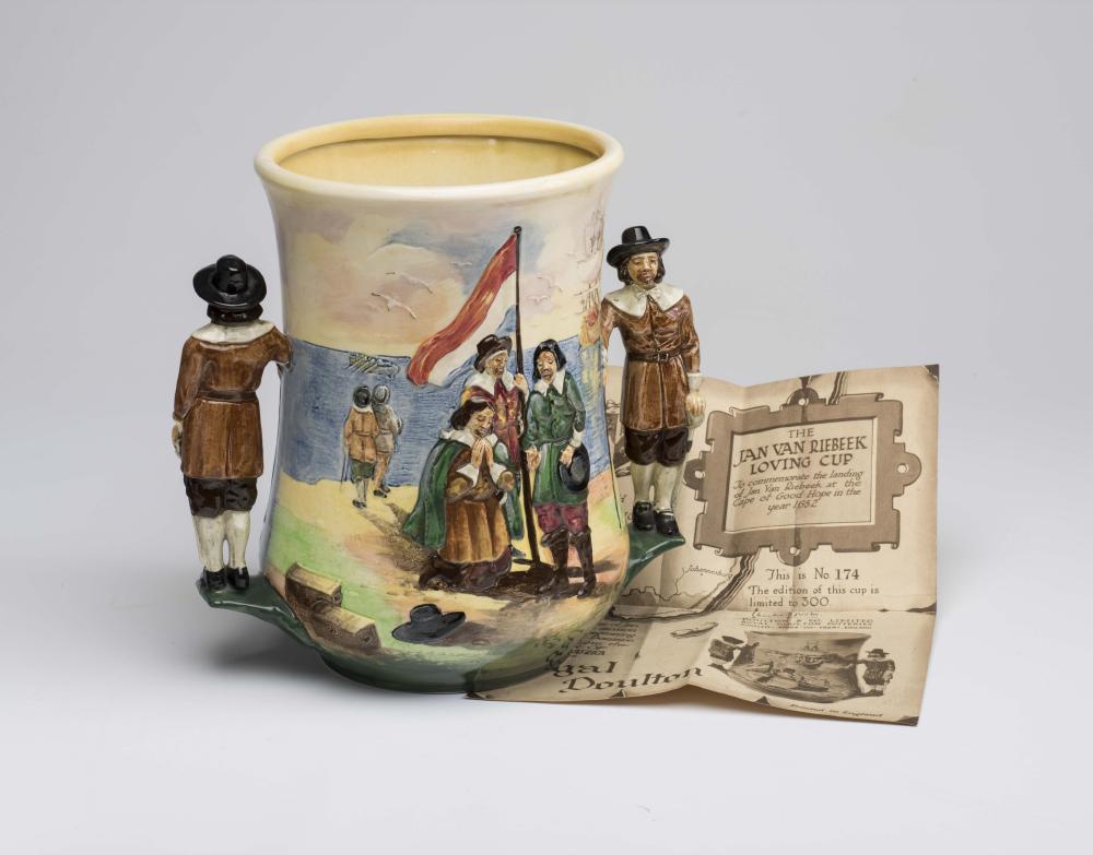 OF SOUTH AFRICAN INTEREST - a Royal Doulton earthenware loving cup "To Commemorate the Landing of Image