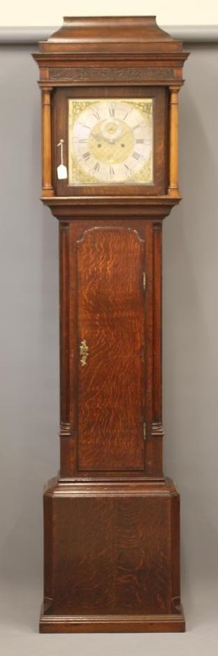 AN OAK LONGCASE CLOCK Image