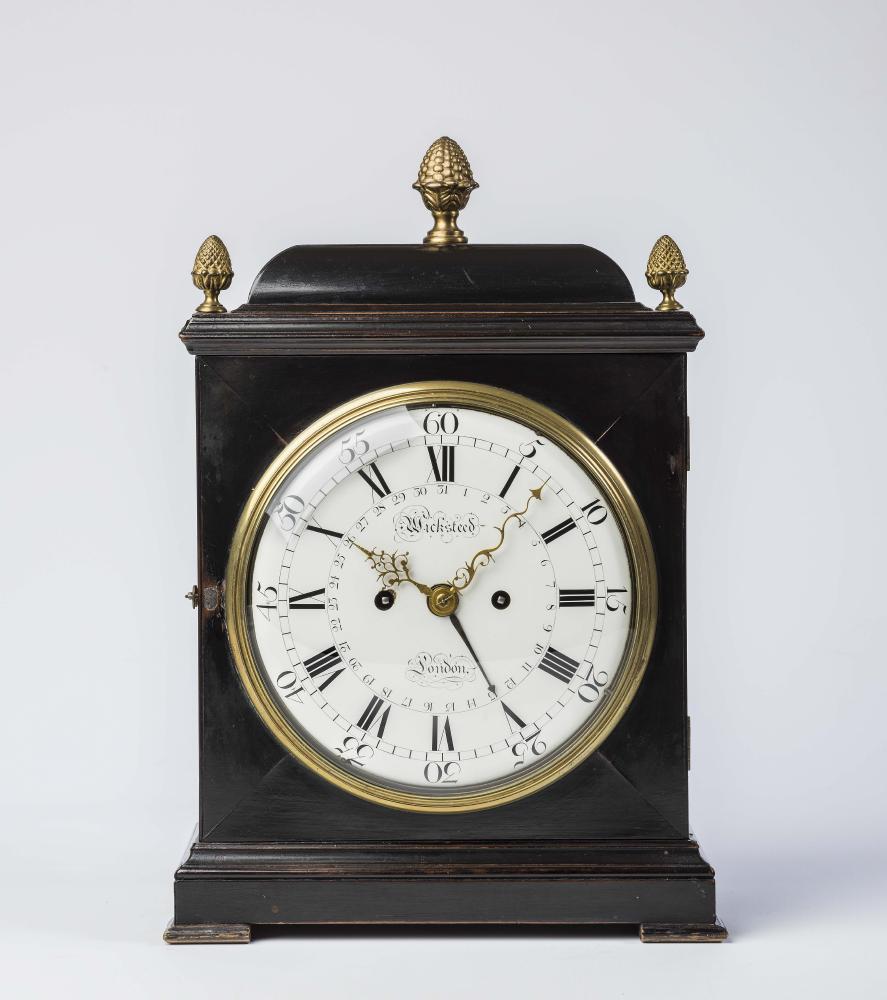 AN EBONISED BRACKET CLOCK by Edward Wicksteed Image