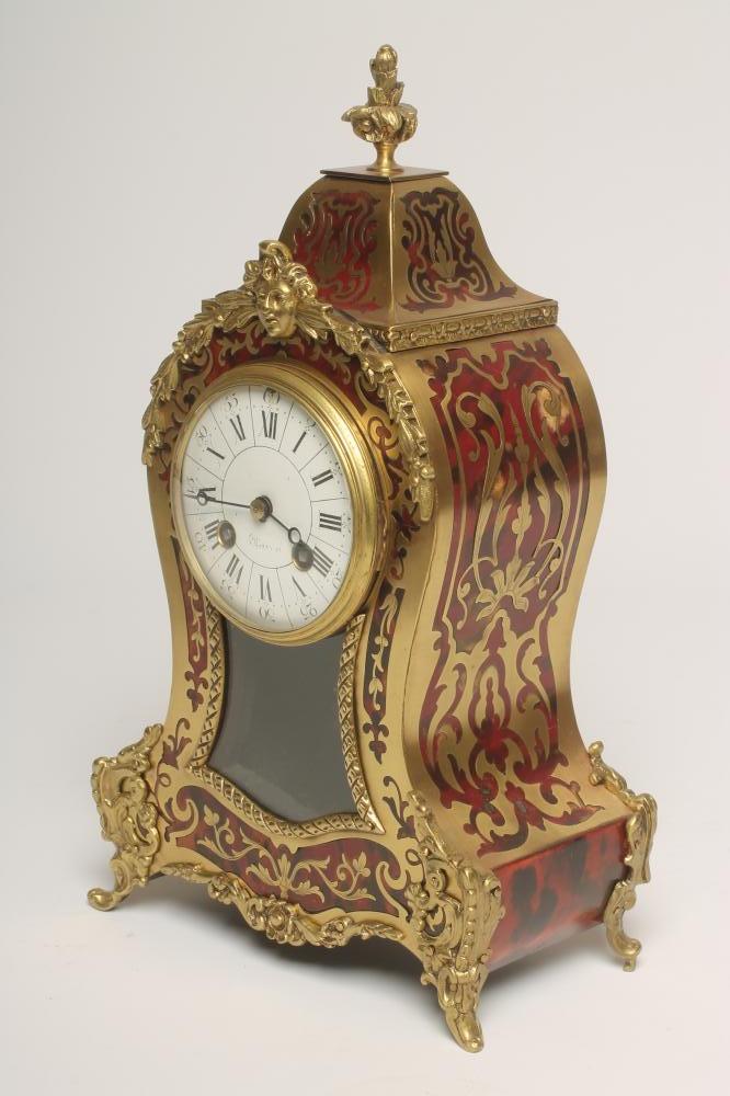 A FRENCH BOULLE CASED MANTEL CLOCK by LP Japy et Cie Image