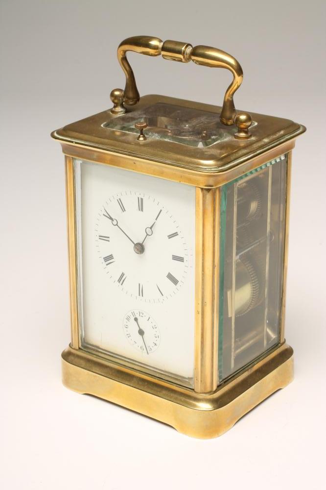 A BRASS CASED CARRIAGE CLOCK by Japy Freres et Cie Image