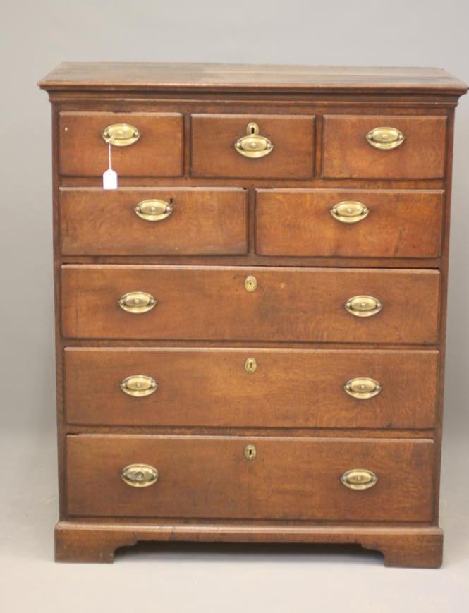 A GEORGIAN OAK CHEST Image