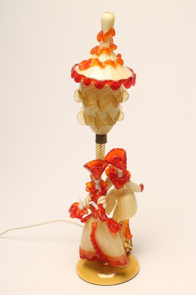 A MURANO GLASS FIGURAL TABLE LAMP Image