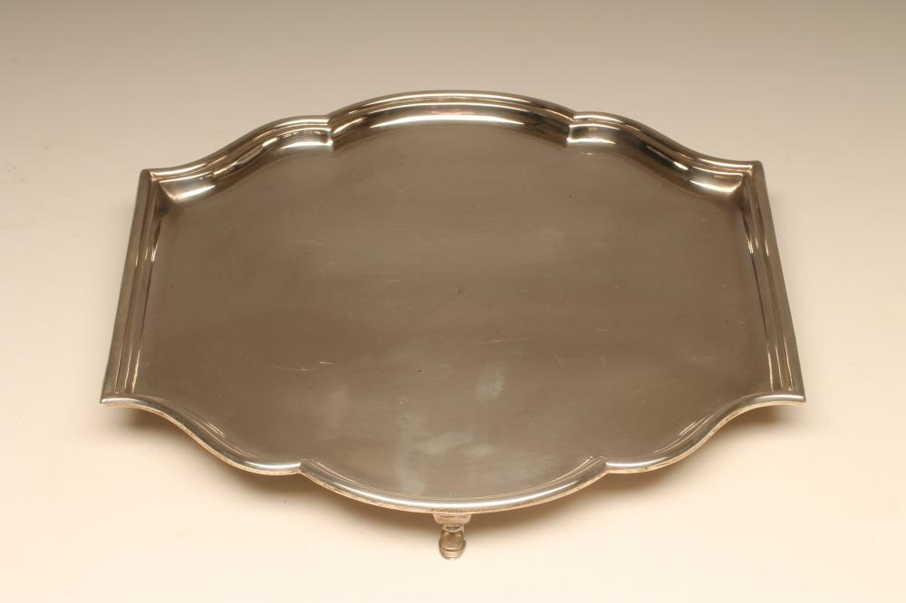 AN ART DECO SILVER SALVER Image
