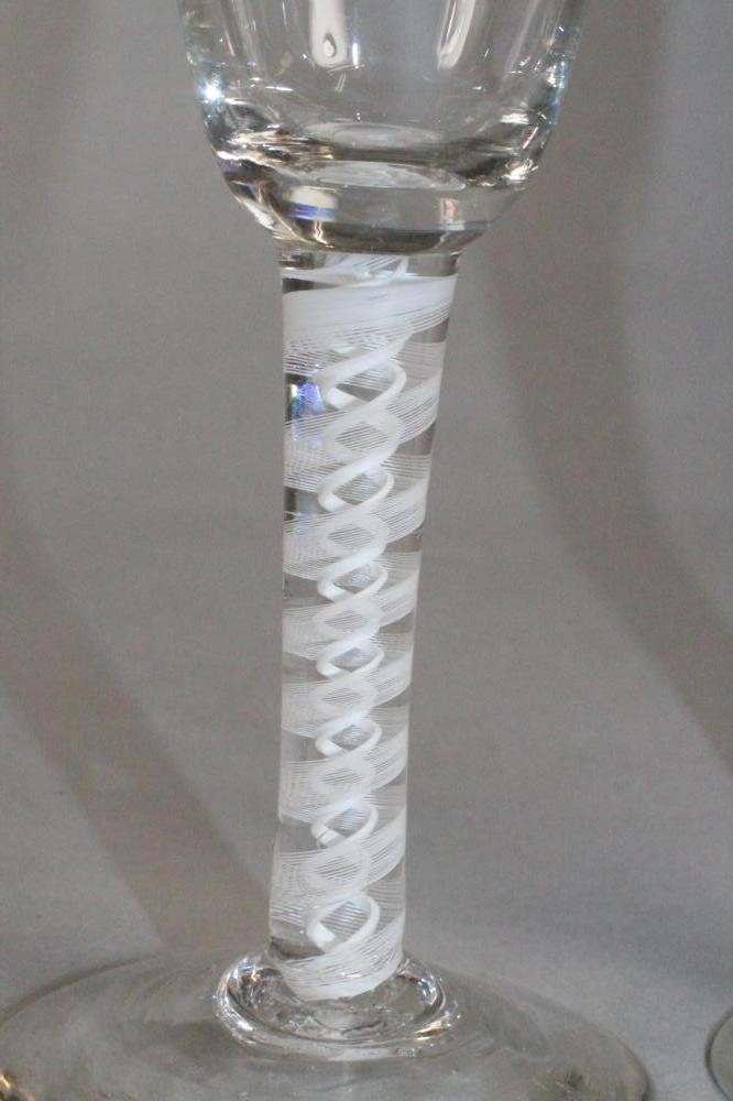 FOUR GEORGIAN AND LATER WINE GLASSES Image