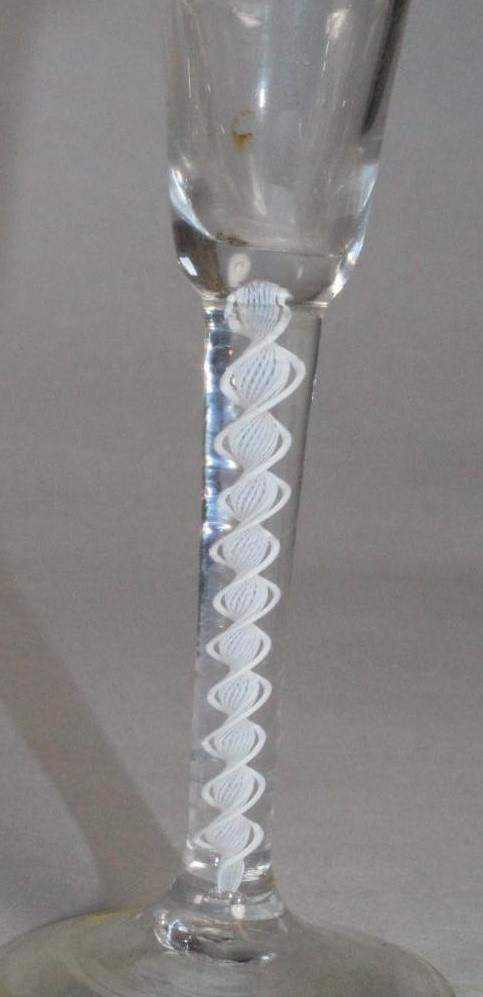 FOUR GEORGIAN AND LATER WINE GLASSES Image