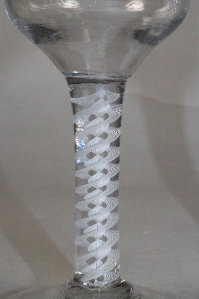 FOUR GEORGIAN AND LATER WINE GLASSES Image