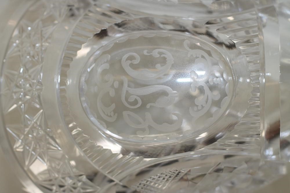 A SET OF FOUR LATE VICTORIAN "BRILLIANT CUT" GLASS GOBLETS Image