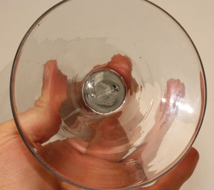 A LARGE TRUMPET WINE GLASS Image