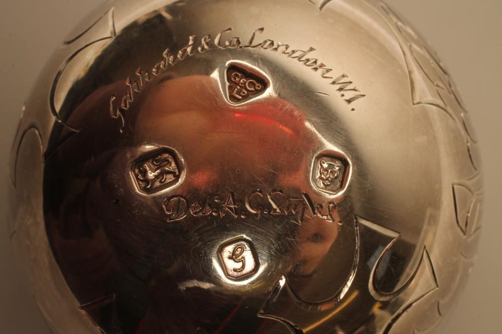 A SILVER COMMEMORATIVE TUMBLER CUP Image