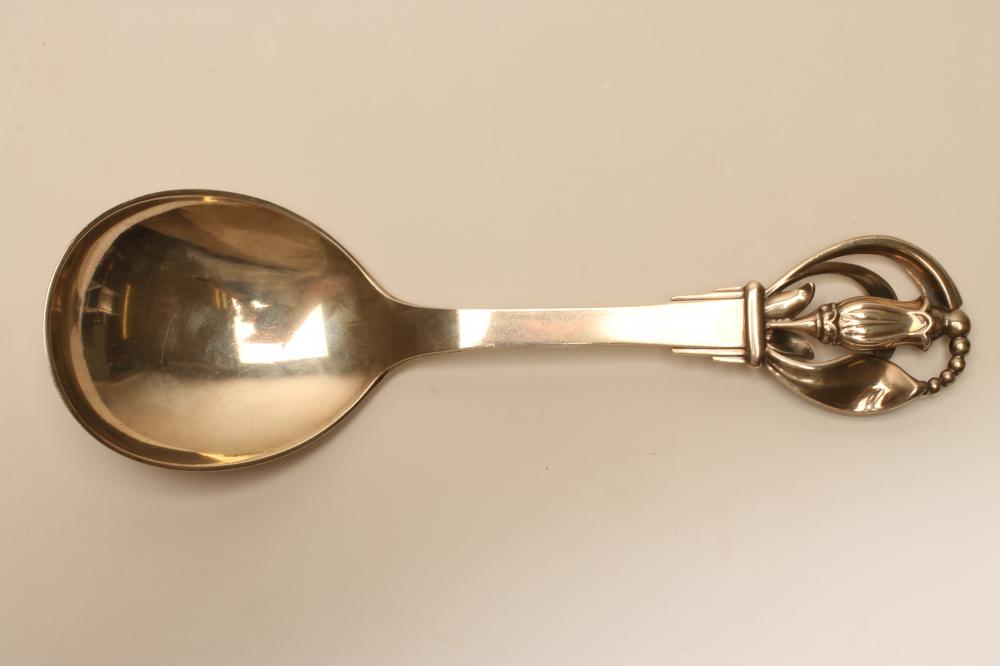 A DANISH SILVER SERVING SPOON Image