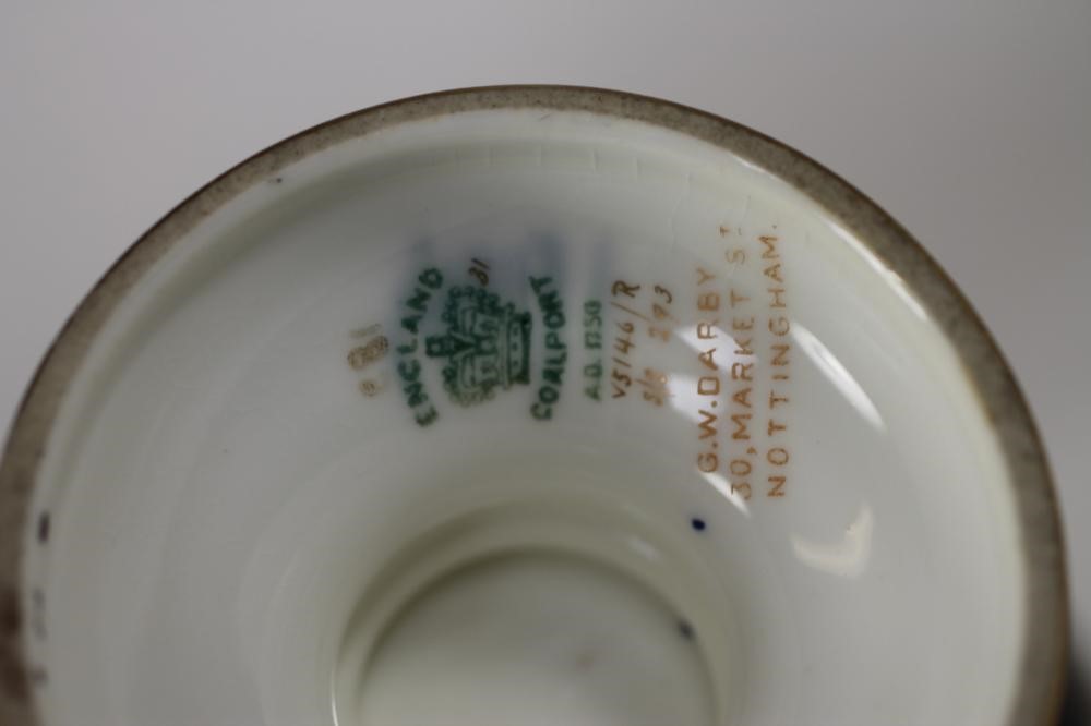 A MATCHED COALPORT CHINA MANTEL GARNITURE Image