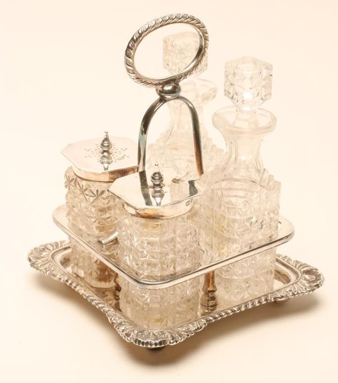 A LATE VICTORIAN SILVER CRUET Image