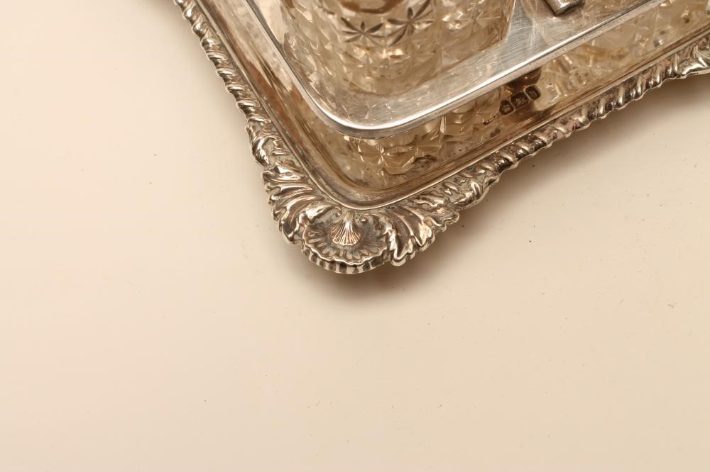 A LATE VICTORIAN SILVER CRUET Image