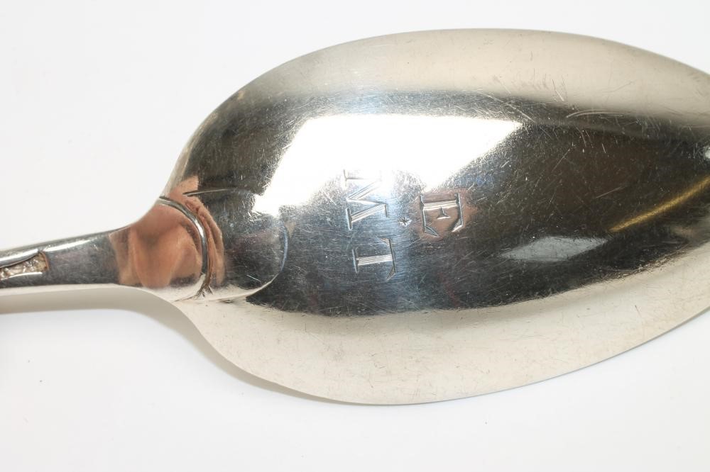 A GEORGE III SILVER MARROW SPOON Image