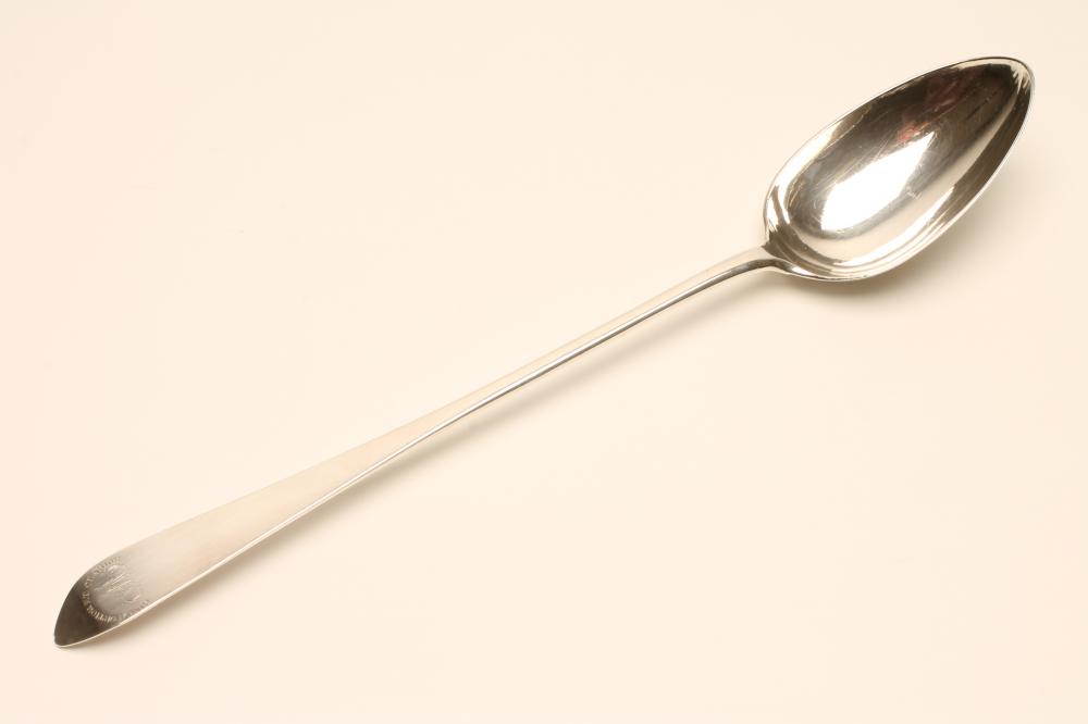 A GEORGE III SCOTTISH SILVER BASTING SPOON Image