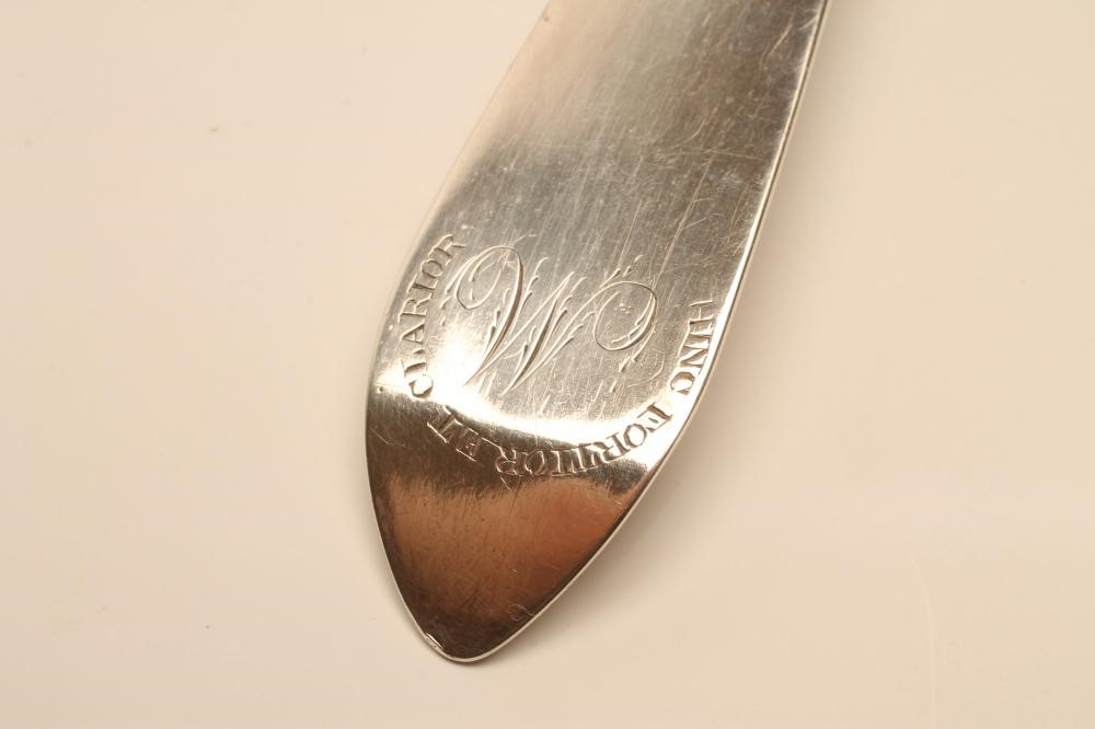 A GEORGE III SCOTTISH SILVER BASTING SPOON Image