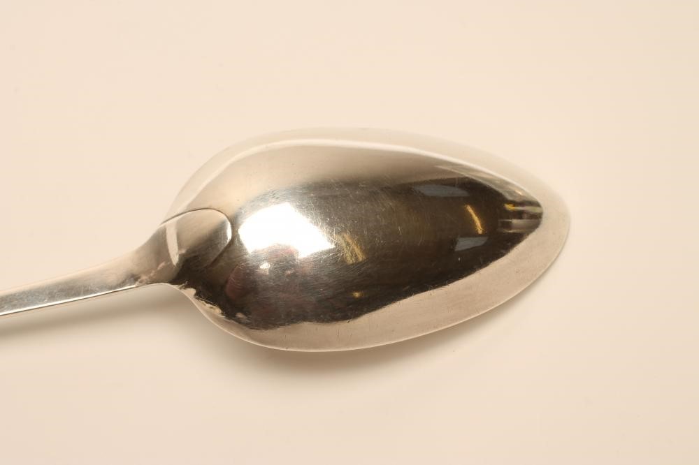 A GEORGE III SCOTTISH SILVER BASTING SPOON Image