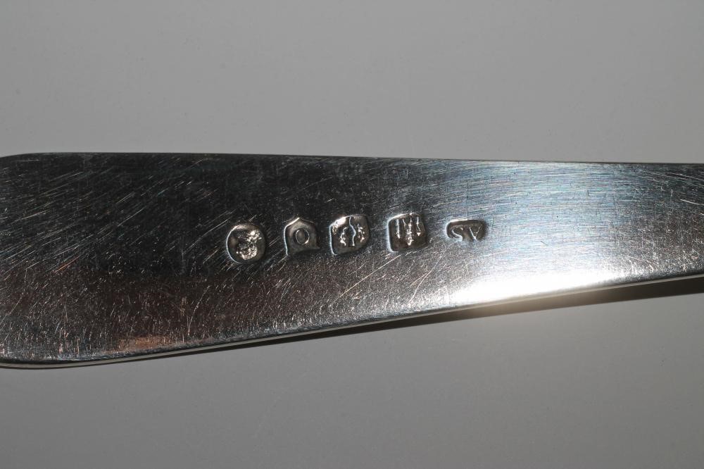 A GEORGE III SCOTTISH SILVER BASTING SPOON Image