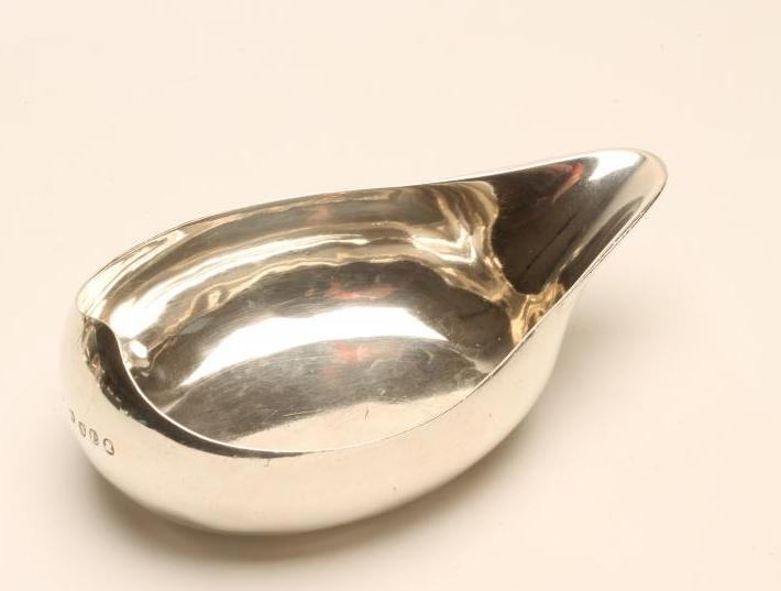 A LATE GEORGE III SILVER PAP BOAT Image