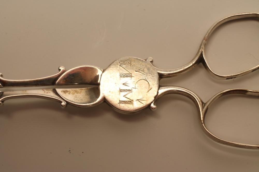 TWO PAIRS OF GEORGE III SCISSOR ACTION SILVER SUGAR NIPS Image