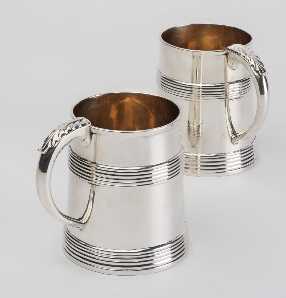 A PAIR OF GEORGE III SILVER MUGS Image