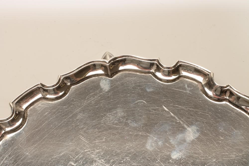 AN EDWARDIAN SILVER WAITER Image