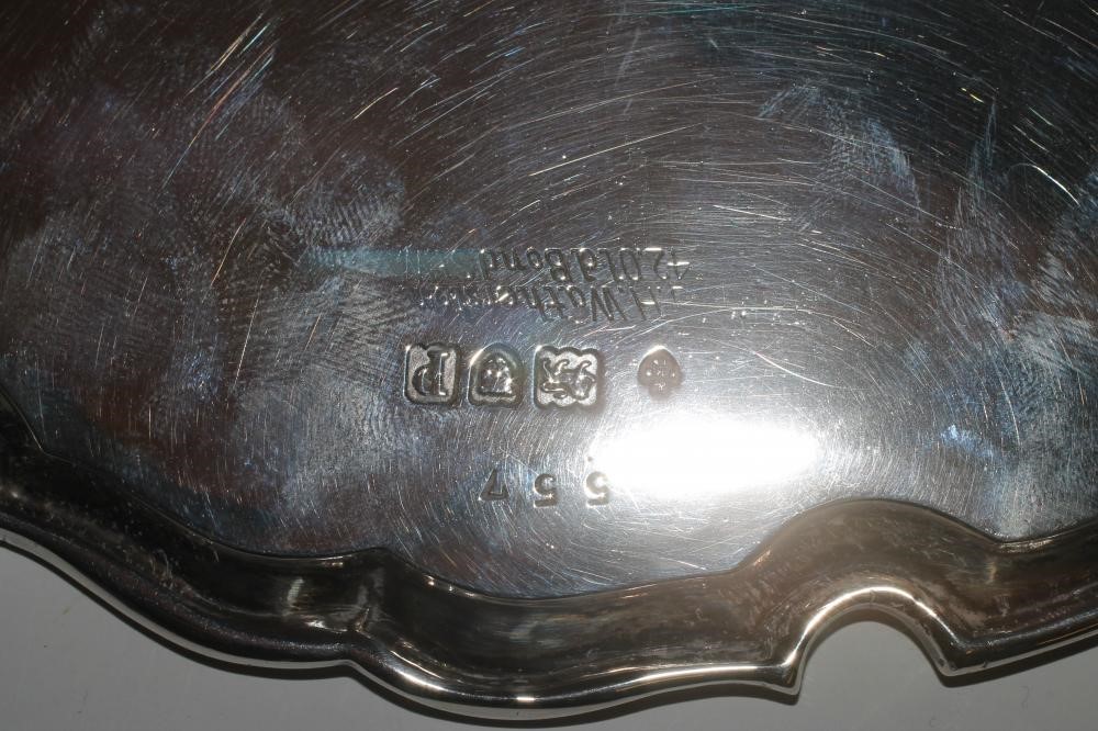 AN EDWARDIAN SILVER WAITER Image