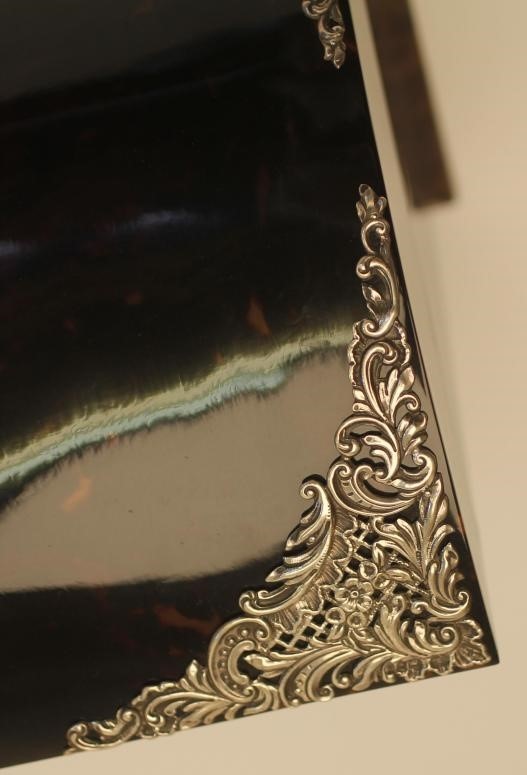 A LATE VICTORIAN SILVER MOUNTED TORTOISESHELL CORRESPONDENCE BOX Image