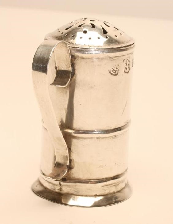 A QUEEN ANNE BRITANNIA STANDARD SILVER "KITCHEN PEPPER" Image