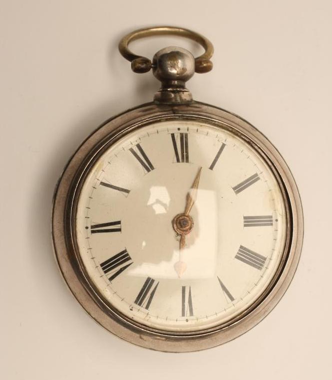 A GEORGE III SILVER PAIR CASED POCKET WATCH Image