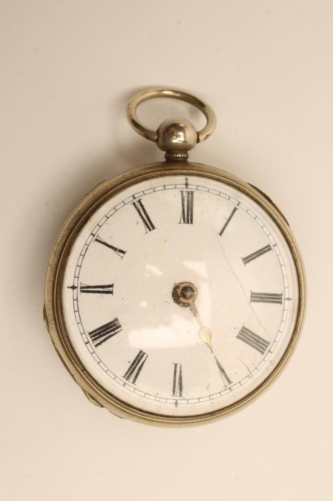 A GEORGE III SILVER VERGE POCKET WATCH Image