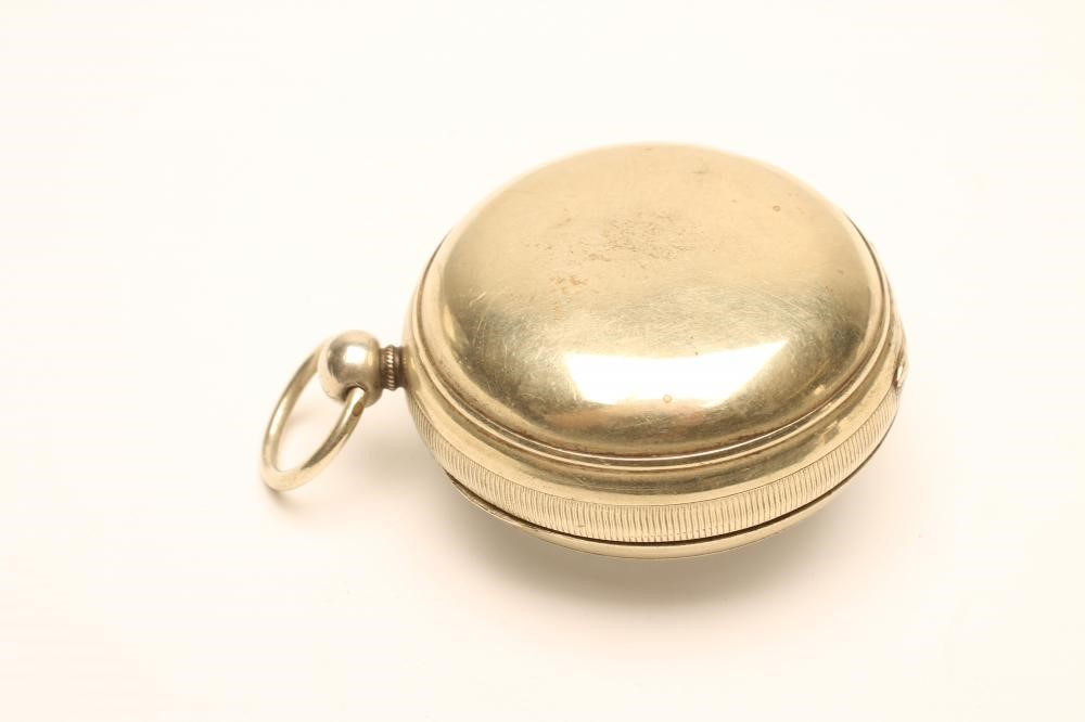 A GEORGE III SILVER VERGE POCKET WATCH Image