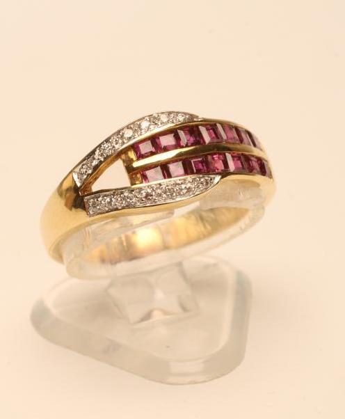 A RUBY AND DIAMOND RING Image