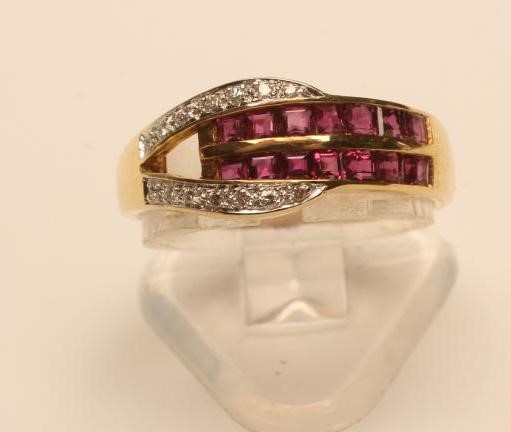 A RUBY AND DIAMOND RING Image