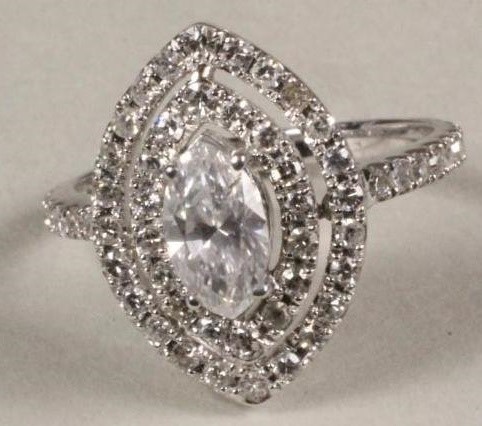 A DIAMOND CLUSTER RING Image