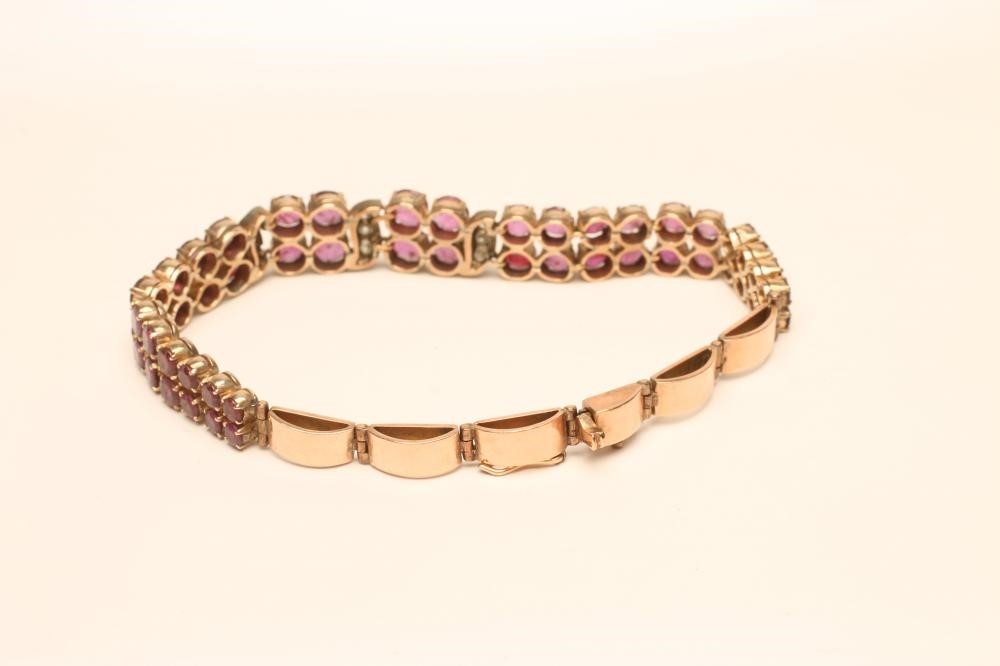 AN ART DECO RUBY AND DIAMOND BRACELET Image